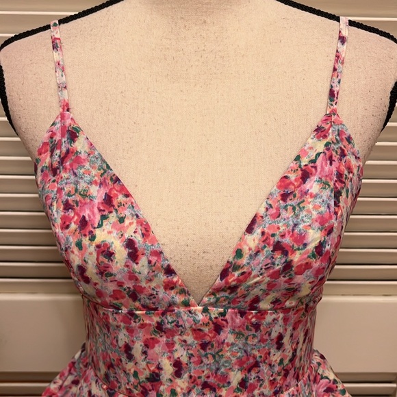 Maison Maar Tiered Midi Dress in Pink Multicolor, Size Small, NWOT - Picture 4 of 17